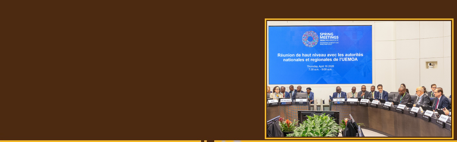Réunion de haut niveau avec les Autorités nationales et régionales de l'UEMOA